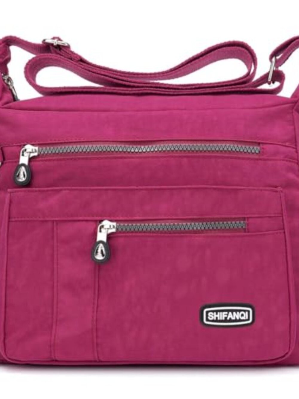 Waterproof Nylon Crossbody Bag Multi Pocket Lightweight Shoulder Purse